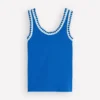 Maddie Trim Detail Vest Kingfisher Blue Maddie Trim Detail Vest Kingfisher Blue