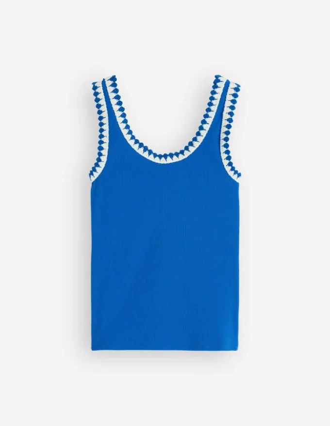 Maddie Trim Detail Vest Kingfisher Blue Maddie Trim Detail Vest Kingfisher Blue