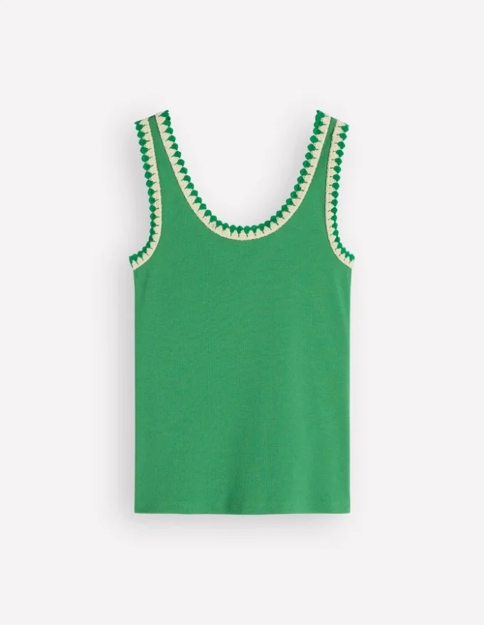 Maddie Trim Detail Vest Shamrock Green Maddie Trim Detail Vest Shamrock Green