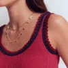 Maddie Trim Detail Vest Terracotta Red Maddie Trim Detail Vest Terracotta Red