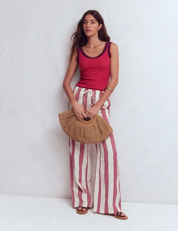 Maddie Trim Detail Vest Terracotta Red Maddie Trim Detail Vest Terracotta Red