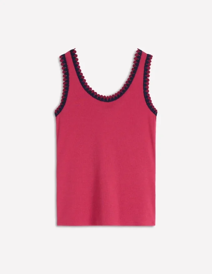 Maddie Trim Detail Vest Terracotta Red Maddie Trim Detail Vest Terracotta Red