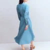 Mae Linen Blend Shirt Dress Blue Heaven Mae Linen Blend Shirt Dress Blue Heaven