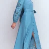 Mae Linen Blend Shirt Dress Blue Heaven Mae Linen Blend Shirt Dress Blue Heaven