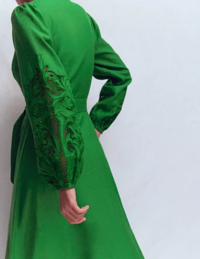 Mae Linen Blend Shirt Dress Highland Green Mae Linen Blend Shirt Dress Highland Green