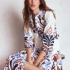 Mae Linen Blend Shirt Dress Multi, Elaborate Garden Mae Linen Blend Shirt Dress Multi, Elaborate Garden