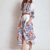Mae Linen Blend Shirt Dress Multi, Elaborate Garden Mae Linen Blend Shirt Dress Multi, Elaborate Garden
