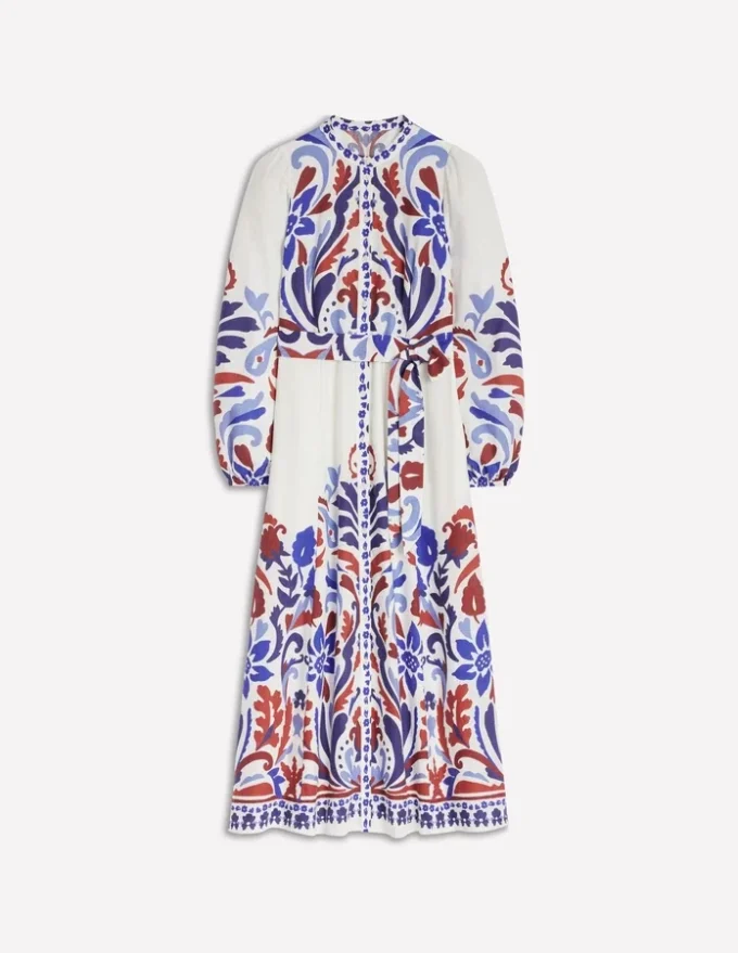 Mae Linen Blend Shirt Dress Multi, Elaborate Garden Mae Linen Blend Shirt Dress Multi, Elaborate Garden