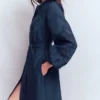 Mae Linen Blend Shirt Dress Navy Mae Linen Blend Shirt Dress Navy