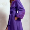 Mae Linen Blend Shirt Dress Royal Purple Mae Linen Blend Shirt Dress Royal Purple