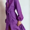 Mae Linen Blend Shirt Dress Royal Purple Mae Linen Blend Shirt Dress Royal Purple