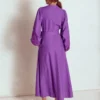 Mae Linen Blend Shirt Dress Royal Purple Mae Linen Blend Shirt Dress Royal Purple