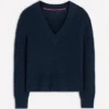 Maeve Textured Cotton Jumper Navy Maeve Textured Cotton Jumper Navy