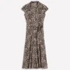 Marcia Jersey Shirt Dress Almond Milk, Cheetah Pop