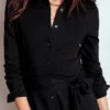 Marcia Jersey Shirt Dress Black Marcia Jersey Shirt Dress Black
