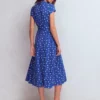 Marcia Jersey Shirt Dress Bright Blue, Painted Dot Marcia Jersey Shirt Dress Bright Blue, Painted Dot