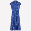 Marcia Jersey Shirt Dress Bright Blue, Painted Dot Marcia Jersey Shirt Dress Bright Blue, Painted Dot