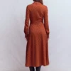 Marcia Jersey Shirt Dress Burnt Orange, Navy Spot Marcia Jersey Shirt Dress Burnt Orange, Navy Spot