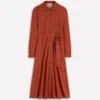 Marcia Jersey Shirt Dress Burnt Orange, Navy Spot Marcia Jersey Shirt Dress Burnt Orange, Navy Spot