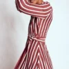 Marcia Jersey Shirt Dress Burnt Orange, Painted Dot Marcia Jersey Shirt Dress Burnt Orange, Painted Dot