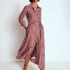 Marcia Jersey Shirt Dress Burnt Orange, Painted Dot Marcia Jersey Shirt Dress Burnt Orange, Painted Dot