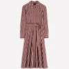 Marcia Jersey Shirt Dress Burnt Orange, Painted Dot Marcia Jersey Shirt Dress Burnt Orange, Painted Dot