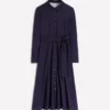 Marcia Jersey Shirt Dress French Navy, Painted Dot Marcia Jersey Shirt Dress French Navy, Painted Dot