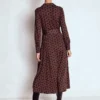 Marcia Jersey Shirt Dress French Navy, Square Geometric