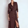 Marcia Jersey Shirt Dress French Navy, Square Geometric
