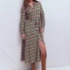 Marcia Jersey Shirt Dress Hunter Green, Heart Link Marcia Jersey Shirt Dress Hunter Green, Heart Link