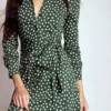 Marcia Jersey Shirt Dress Hunter Green, Painted Dot Marcia Jersey Shirt Dress Hunter Green, Painted Dot