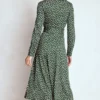 Marcia Jersey Shirt Dress Hunter Green, Painted Dot Marcia Jersey Shirt Dress Hunter Green, Painted Dot
