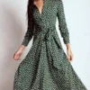 Marcia Jersey Shirt Dress Hunter Green, Painted Dot Marcia Jersey Shirt Dress Hunter Green, Painted Dot