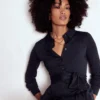 Marcia Jersey Shirt Dress Navy Marcia Jersey Shirt Dress Navy