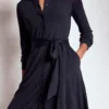 Marcia Jersey Shirt Dress Navy Marcia Jersey Shirt Dress Navy