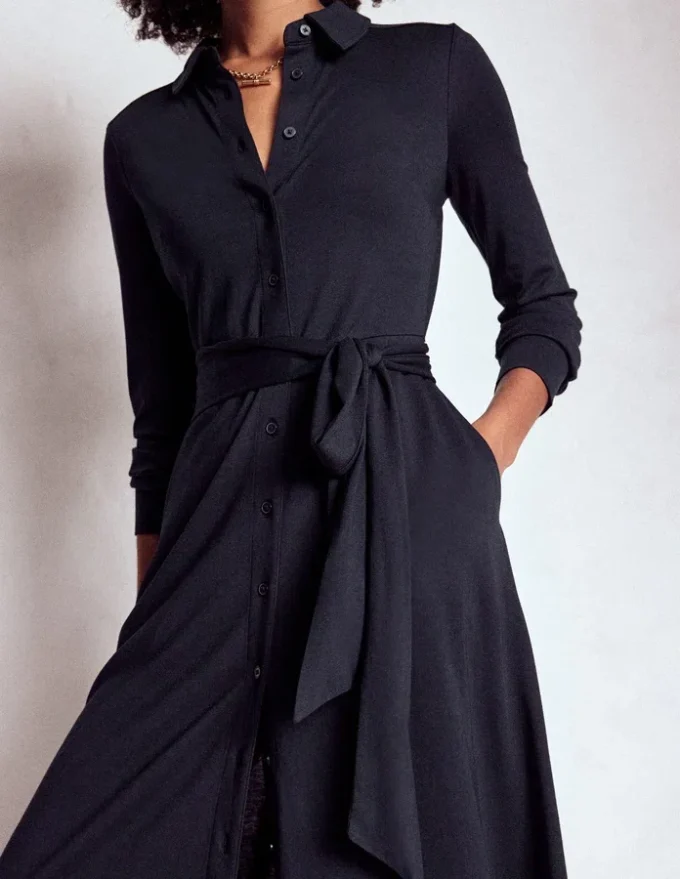 Marcia Jersey Shirt Dress Navy Marcia Jersey Shirt Dress Navy