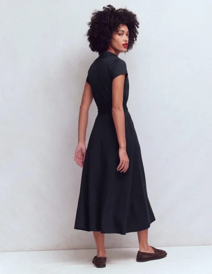 Marcia Jersey Shirt Dress Navy Marcia Jersey Shirt Dress Navy