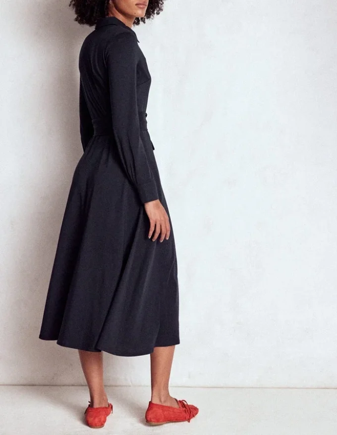 Marcia Jersey Shirt Dress Navy Marcia Jersey Shirt Dress Navy