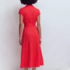 Marcia Jersey Shirt Dress Poppy Red