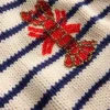 Margot Puff Sleeve T-Shirt Ivory/ Navy Lobster