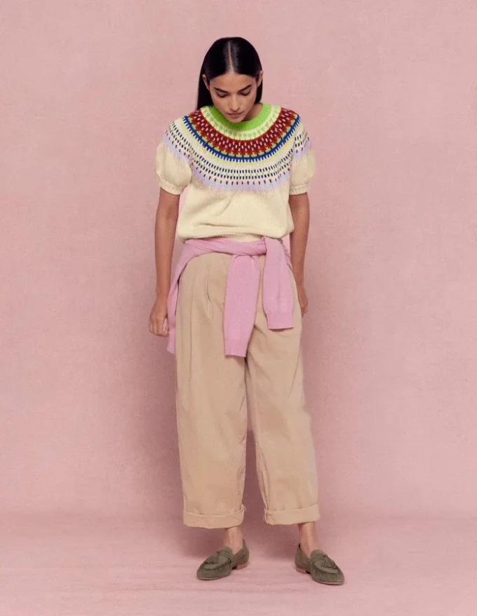 Margot Puff Sleeve T-Shirt Oatmeal Melange Margot Puff Sleeve T-Shirt Oatmeal Melange