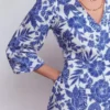 Marla Linen Blend Short Dress Blue Tigers Paradise Marla Linen Blend Short Dress Blue Tigers Paradise