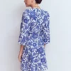 Marla Linen Blend Short Dress Blue Tigers Paradise Marla Linen Blend Short Dress Blue Tigers Paradise