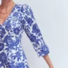 Marla Linen Blend Short Dress Blue Tigers Paradise Marla Linen Blend Short Dress Blue Tigers Paradise