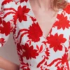 Marla Linen Blend Short Dress Red Elegant Blossom Marla Linen Blend Short Dress Red Elegant Blossom