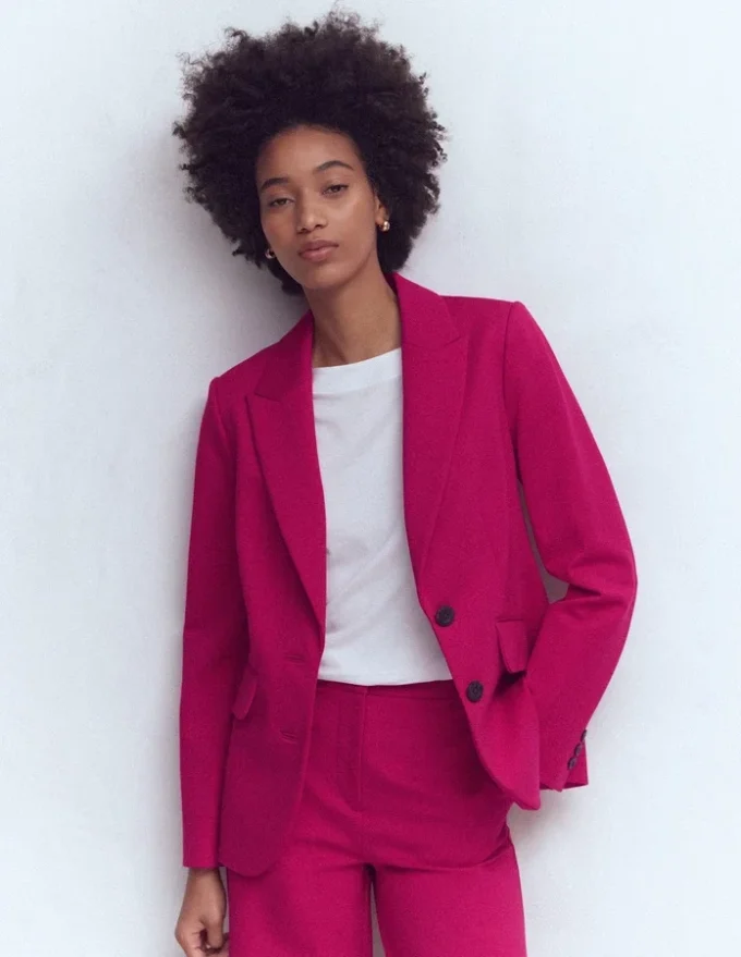 Marylebone Ponte Blazer Pomegranate