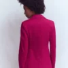 Marylebone Ponte Blazer Pomegranate