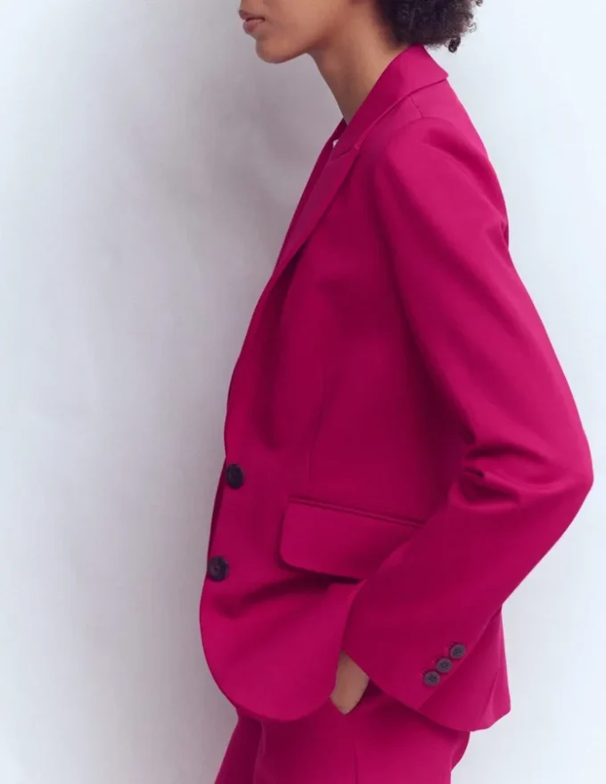 Marylebone Ponte Blazer Pomegranate