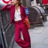 Marylebone Ponte Blazer Pomegranate