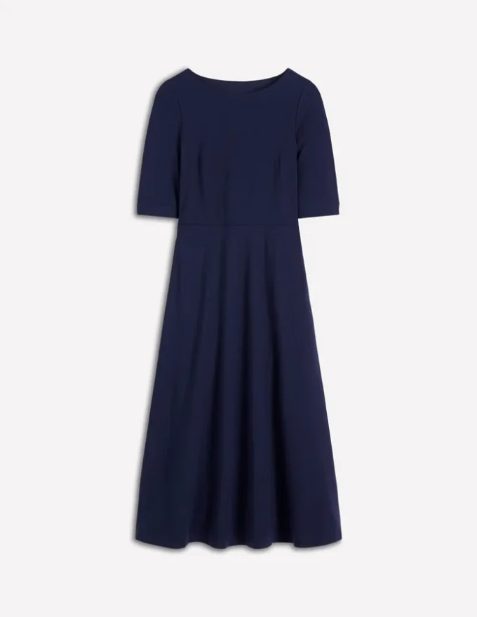 Mathilde Tie Waist Ponte Dress Navy Mathilde Tie Waist Ponte Dress Navy